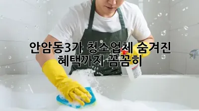 안암동3가 청소업체, 숨겨진 혜택까지 꼼꼼히!